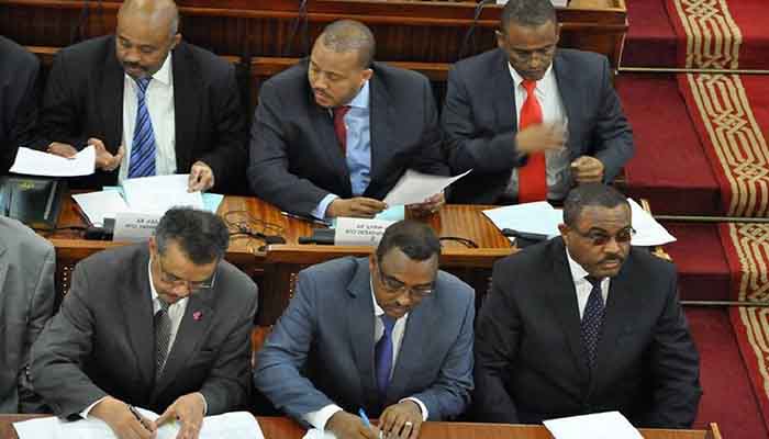 Ethiopian Parliament including PM Hailemariam Desalegne.