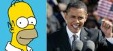 Homer Simpson & Obama, AP