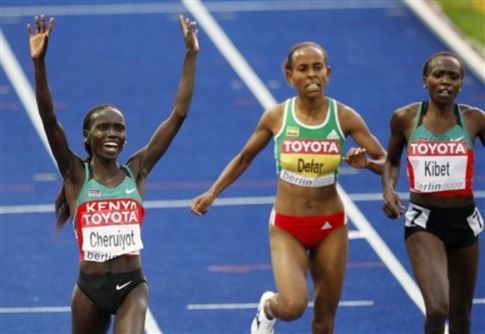Meseret Defar, Berlin 22 Aug 2009, Bronz medal (AP)