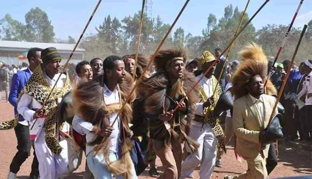 በአምቦ ለብልጽግናና ለዶክተር ዐቢይ የተካሔደው የድጋፍ ሰልፍ በከፊል