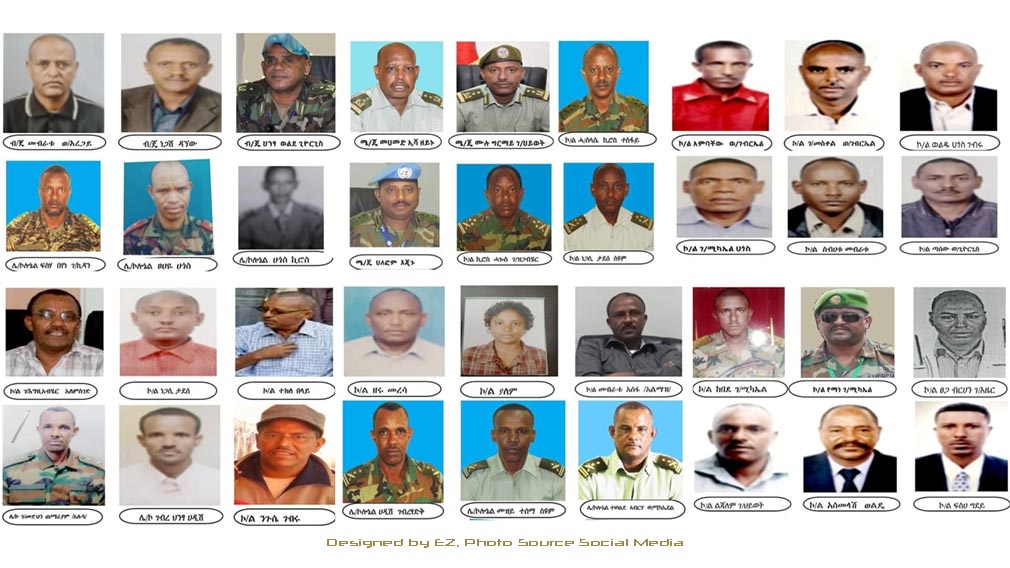 የእስር ማዛዣ ከወጣባቸው 76ቱ የጦር መኮንኖች ውስጥ በምስሉ ላይ ያሉት 36ቱ ናቸው